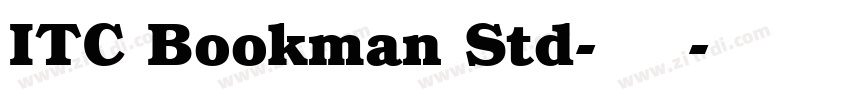 ITC Bookman Std-半粗体字体转换